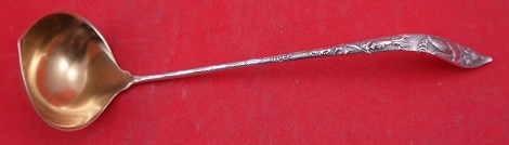 Sauce Ladle GW  pointed  w/ squash motif  7 1/4